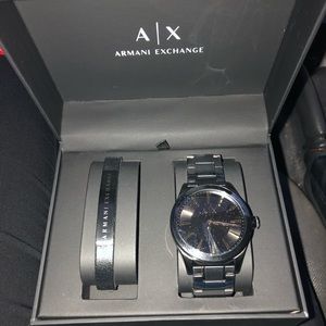 Armani Exchange watch gift set.